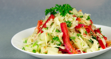 Salade tiède de pommes de terre, ce qui me permet de diversifier le menu quadragésimal