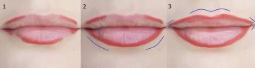 Comment agrandir visuellement les lèvres de maquillage à l'âge de 50-55 ans: accompagner étape par étape modèle photo de 30