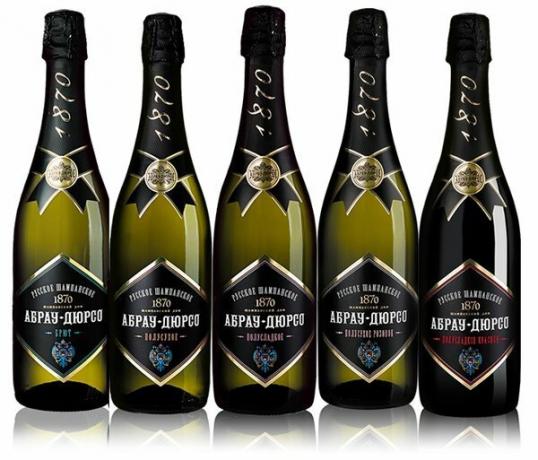 Champagne "Abrau-Durso" - la troisième place dans le top trois de l