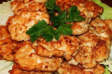 Escalopes de poulet haché « doux ». nouvelle recette