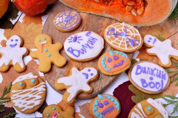 Biscuits drôles à la citrouille d'Halloween