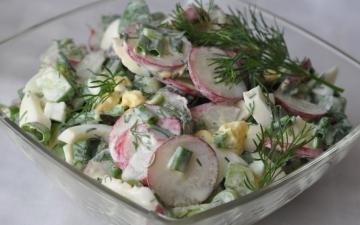 Salade de radis pressé. Simple et très savoureux !!!