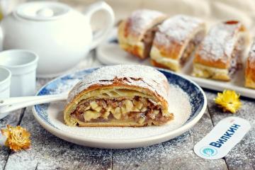 Strudel aux pommes et aux noix