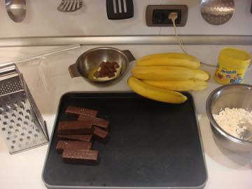 Dessert insolite, délicieux, délicat « Banane au chocolat ». Et prêt à pardonner.