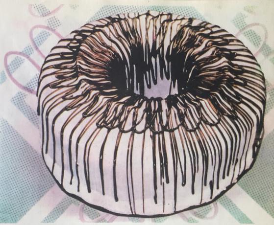 Gâteau "Ring." Photo du livre « La production de pâtisseries et de gâteaux, » 1976