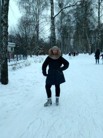 Déjà fatigué, mais heureux!) Patinoire à Sokolniki.