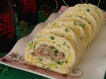 Rouleau de lavash "Mimosa". Simple et savoureux!