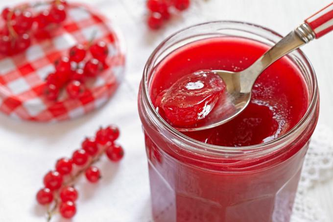 confiture de cassis rouge épépiné et longue cuisson. Photos - Yandex. images